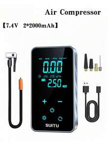 1pc 150PSI 5000A Jump Starter With Air Compressor, 5 In 1 Function Digital Car Tire Inflator Jump Box Battery Pack, Portable Car Battery Charger For 10L Gas Or 5.0L