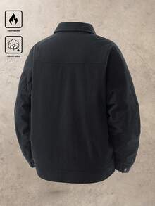 男士秋冬灯芯绒长袖夹克，休闲时尚保暖内衬夹克