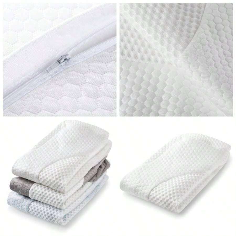 - Funda de almohada de espuma viscoelstica cervical gris oscuro - blanco - Ver 1