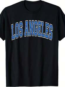 Los Angeles Arched Text T-Shirt - 款式25 - 查看 1