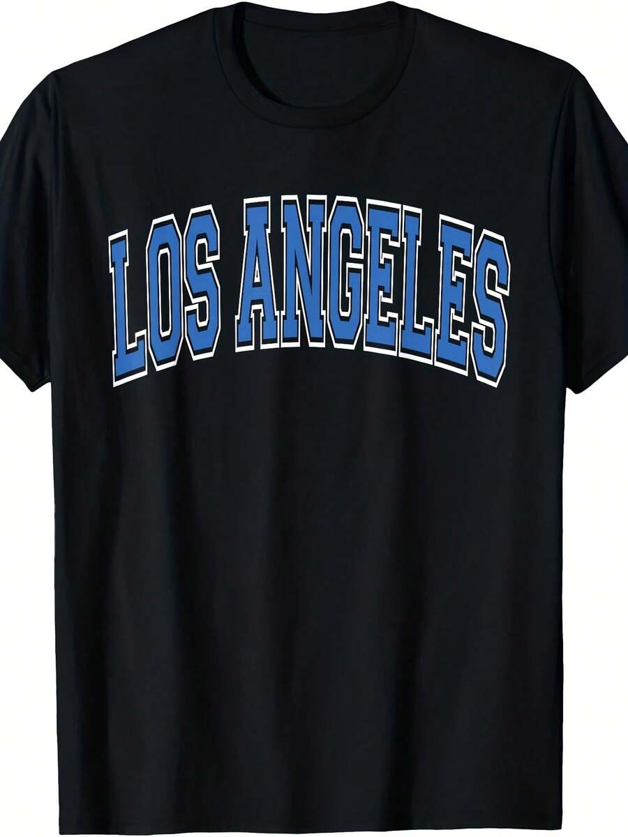 Los Angeles Arched Text T-Shirt - 款式25 - 查看 1