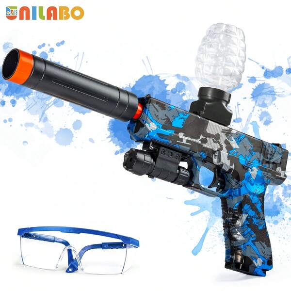 unilabo 2025 New Electric Blaster Gun Toy - High Precision Shooting Toy With Goggles | Suitable For Outdoor Fun Party Games - Ideal Festival Birthday GiftS For Boys Girls(No Bullets)