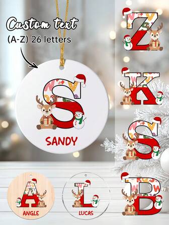 Spersonalizowana ozdoba świąteczna dla rodziny z 2025 roku, spersonalizowany tekst, spersonalizowana wisząca dekoracja świąteczna z niestandardowym imieniem, wyjątkowa ozdoba świąteczna na choinkę, prezenty i pamiątki