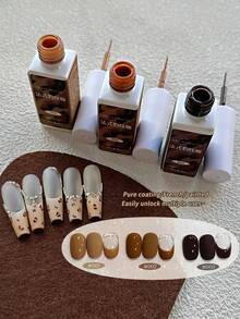 3片装蜘蛛网凝胶彩绘条纹波浪美甲3D指甲油 - 彩色 - 查看 5