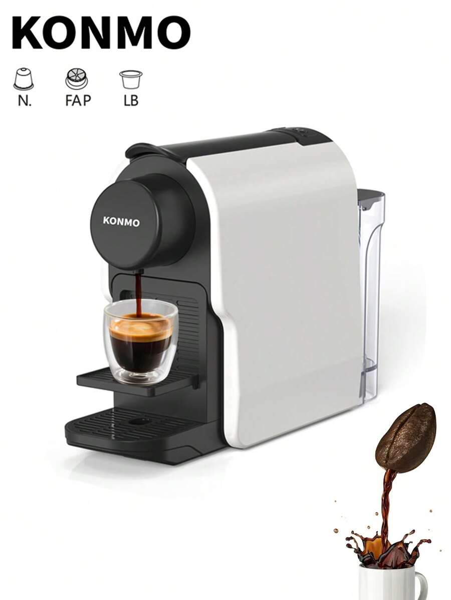 Máquina de café en cápsulas KONMO para uso en oficina, máquina de cápsulas mini totalmente automática y concentrada de estilo para el hogar