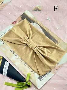 1pc Women's Headband, Wide Elastic Headband, Non-Slip Thick Headband, Stretchy Absorbent Sports Headband, Large Bow Soft Headscarf. Available In Multiple Colors. Warm Hair Bands Women Bandanas Winter Hair Accessories