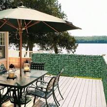 20x 118 Artificial Ivy Privacy Fence Screen, Artificial Hedges Ivy Leaf Plants Wall Hanging Foliage, Faux Ivy Hedges Vine Leaf Grass Wall Patio, Garden, Backyard Outdoor Decor - 40x118 inch - Xem 5
