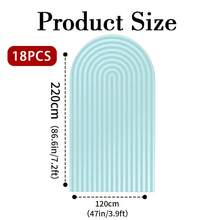 1 szt. 50*120 cm/65*150 cm/80*180 cm/100*180 cm/100*200 cm/120*220 cm 2D płaskie, łukowe tło pokrywa elastyczna tkanina tło pokrywa idealna na baby shower, przyjęcie urodzinowe, tort i strefę zdjęć portretowych (stojak nie jest dołączony), materiał poliestrowy, tło na imprezę