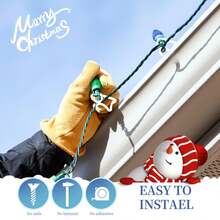 Holiday Light Clips Christmas Light Clips Outdoor Hang Gutter Hooks For Christmas Decoration String Lights Weatherproof Outdoor Lights Clips For Halloween Xmas - Multicolor - View 9