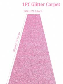 5m/8m Champagne Pink Sequin Carpet, Suitable For Wedding, Wedding Decoration, Festival Birthday Party Ceremony Decoration, Event Stage Background Decoration, Store Opening Entrance Decoration, Resort Party Decoration, Room Decoration, Home Decoration, Outdoor Party Decoration, Background Decoration, Wedding Party Supplies, Etc. Long Carpet Can Be Cut To Size. - Pink - View 8