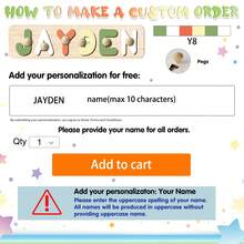 [New Color And Font] Customized Children's Educational Toy, Customizable Baseplate Pattern, Support 1-10 Letter Customization, Made With Premium Muted Colors, Helps Develop Baby's Letter Recognition, Suitable As Newborn Gift And Christmas Gift