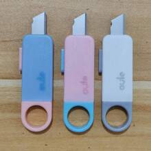 1-3 piezas Cuchillo utilitario mini retráctil, abre sobres, abre paquetes mini llavero, adecuado para cajas y sobres - Talla única - Ver 9