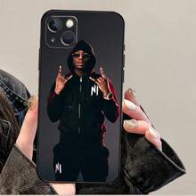 Funda de rapero francés Ninho France compatible con  14 11 12 13 15 16 Pro Max Mini Plus X XR XS Max, funda compatible con  17, funda de  17 Pro, funda de  17 Pro Max - 7124 - Ver 7