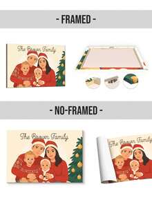 Catygift Retrato de pareja personalizado en lienzo, impresiones de póster, estilo de ilustración dibujada a mano, regalo de aniversario único, regalo de boda