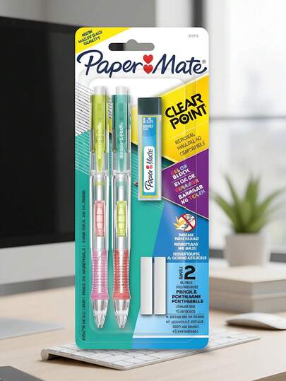 Paper Mate Lápiz mecánico 0.7mm set de iniciación colores variados, papelería escolar, escritura suave y precisa, ideal para estudiantes, oficina y boceto artístico, portaminas ergonómico, colores surtidos, accesorios básicos para aprendizaje y creatividad.