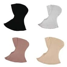 4 Peças/Conjunto Touca Interna Modal de Cor Sólida Com Capa Para o Pescoço, Elástica, Macia e Respirável para Mulheres, Lenço, Chapéu, Acessórios de Abaya, Véu Diário