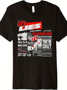 Lies Lies Lies Newspaper T-Shirt Pm T-Shirt - Style 6 - View 1
