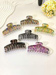 1 buc/3 buc/6 buc model geometric casual din plastic ABS (rășină ABS) 2025 agrafe de păr noi, vândute la preț redus, potrivite pentru pictură, plumeria, vacanță, călătorii, petrecere, ziua de naștere, birou, plajă, coafură de vacanță, set combinat cu gheare de păr, agrafe cu gheare pentru toate anotimpurile accesorii de păr de iarnă