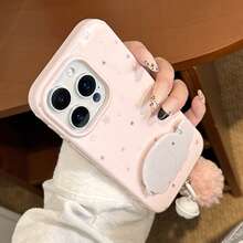 GUCADI 1pc Guava Pink + Purple Brown Small Star + Large Gray Elephant Phone Holder + Pink Ball White Bell Elephant Phone Holder Compatible With Iphone 17 Pro Max, 16, 13 Anti-Drop Soft Case, 12 Pink Star Pendant, 15 Korean, Creative, Geometric, Cartoon, Cute, Minimalist, Indie, Ins Style - Guava Powder - View 2