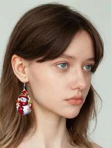 1pair Seven-Color Heart-Shaped Acrylic Earrings, With A And Playful Atmosphere, Exude An Elegant And Cute Style. They Are Suitable For Men And Women's Daily Wear, Birthday Parties, And Valentine's Day Gifts - Multicolor - View 9