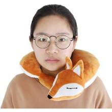 Almohada Salud Cuello, Almohada para Cuello Viaje Forma, Almohada Aire Suave Forma U para Viajes Avin/Tren/Automvil, Cubierta Cmoda Transpirable, Conveniente para - Marrón - Ver 6