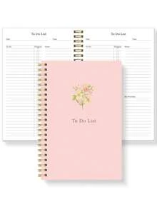 1pc Daily Planner Notebook, A5 Minimalist Daily Task Planner With Progress Tracker, Notes & Priorities,Perfect For Personal, Work & School Use,Office Supplies,Christmas Gifts,Office Desk Accessories