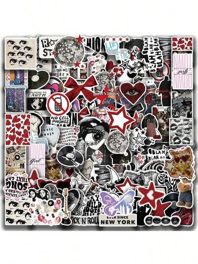 100pcs Y2K Downtown Girls Stickers, Cartoon Cute Graffiti Vinyl Stickers, Suitable For Water Bottles, Laptops, Phones, Skateboards, Guitars, Luggage, Scrapbooks, Helmets, Party Decorations And Gifts