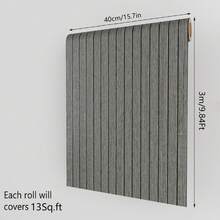 Wood Grain Slat 3D Wall Panel, 15.75"X118" Peel And Stick PVC Wall Sticker For Ceiling, Thickened Moisture Resistant Removable Wallpaper Bedroom Bathroom RV Basement (Light Yellow/Grey, Cover 13Sq.Ft) - 1卷 - 查看 3
