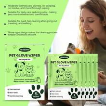 Pet Cleaning Waterless Grooming Gloves, Waterless Bath Cleaning Gloves