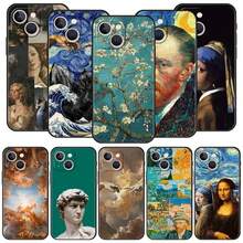 Mona Lisa Van Gogh Oil Painting Art Cover Compatible With  11 12 13 15 16 14 Pro Max Phone Case XR XS 7 8 Plus 2020 Luxury Cover Funda, Cover Compatible With  17 Case,  17 Pro Case,  17 Pro Max Case - a2 - 查看 1
