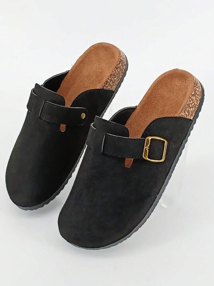 Spring To Summer Couples Shoes, Men's Casual Outdoor Birkenstocks Sandals, Fashionable Slides, Flip Flops, Black Casual Sandals, Platform Sandals, Solid Color Men's Slippers Comfortable For Outdoor And Office Wear - Black - View 11