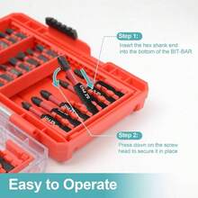 35Pcs Screwdriver Bits Set S2 Steel Screwdriver Impact Kit With A Storage Case, Used Power Screwdrivers And Drill Drivers - 35件組螺絲起子頭 - 查看 5