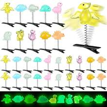 30 Pcs Glow Hair Clips Rave Hair Clips Women Music Festival Holiday Party Supplies (Duck)Valentine's Day NPVH - 恐龍 - 查看 1