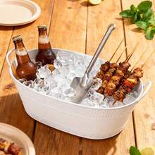 Best Seller! Metal Material Multi-Color Ice Bucket, Suitable For Picnics, Camping, Parties And Entertainment Venues, A Handy Tool For Chilling Delicacies. Whether It's Chilling Beverages, Fresh Fruits During Outdoor Picnics, Or Keeping Various Delicious Dishes And Drinks Cool At Party Venues, It Can Help Maintain Excellent Taste. Combines Aesthetics And Practicality.