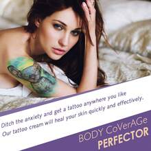 La crema reparadora correctora de tatuajes cubre tatuajes corporales, cicatrices y marcas de nacimiento con un corrector invisible hidratante y blanqueador.-Envío gratis|navidad|regalos navideños|regalitos navideños|skin care coreano|regalos para hombre|regalo para mujer|set de regalo - Morado - Ver 3