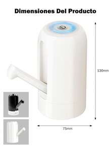 Dispensador de Agua Batería Carga Rápida USB Recargable 100% Automático Luz Indicadora de Encendido de Plástico 5 V Ligero para Garrafón de Varios Tamaño Diseño Ergonómico para Agua Potable Higiénico Segur o de Acero Inoxidable Portátil Fácil de Instalar Más de 5,000 Horas de Uso - Multicolor - Ver 12