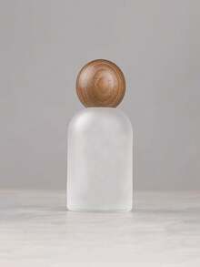 1件套30毫升/1盎司圆形木纹球形香水瓶，防漏可重复使用便携式旅行替代香水瓶，玻璃喷雾瓶，香水瓶，空瓶，木纹香水瓶。瓶身磨砂玻璃。木纹随机。假期旅行必备香水可重复填充旅行瓶 - 彩色 - 查看 8