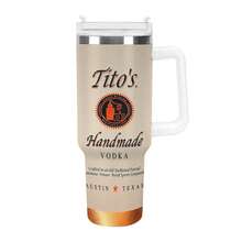 40oz Large Capacity Car Watter Bottles With Lid And Handle, 304 Stainless Steel Insulated Tumbler With Tito's Handmade Vodka Label Graphic Pattern, Suitable For Car, Office, Travel And Birthday Gifts - Nhiều màu - Xem 8