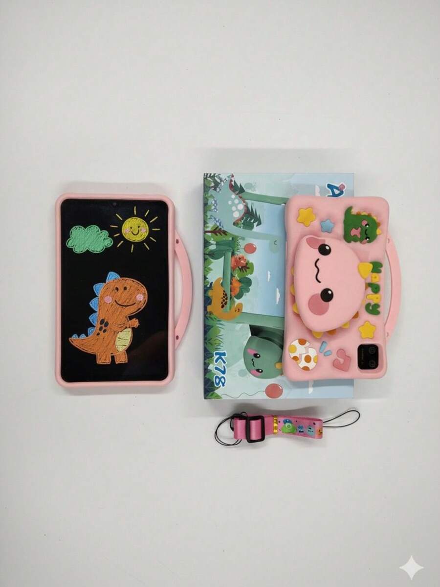 TABLET K78 DINO 4GB 64GB ROSA tablet K78 modelo Dino color rosa memoria RAM 4 GB almacenamiento 64 GB pantalla tactil apps educativas juegos streaming camara dual bateria duradera ideal para ninos y adolescentes funda protectora recomendada envio rapido garantia - Rosa - Ver 1