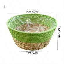 3PCS Straw Pot, Minmalist Soiid Coior Plant Container For Home