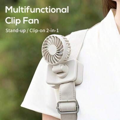 Small Clip On Fan, 3 Speeds USB Fan With Strong Airflow, Clip & Desk Fan USB Plug In With Sturdy Clamp - Ultra Quiet Operation For Office, Dorm, Bedroom, Travel & Commuting (Perfect For Metro, Bus, Umbrellas, Backpacks & Bags)