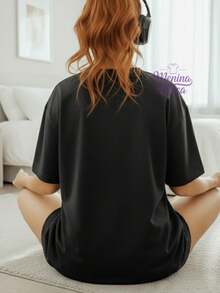 Women's Oversized T-Shirt The Legacy Scream Terror 100% Cotton T-Shirt Blouse - màu đen - Xem 2