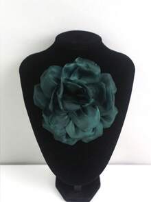 1件/包，7种颜色可选，新款亮面缎面褶皱纹理面料手工3D花朵，可用作服装配饰、修补、DIY婚纱、刺绣等。 - 彩色 - 查看 6