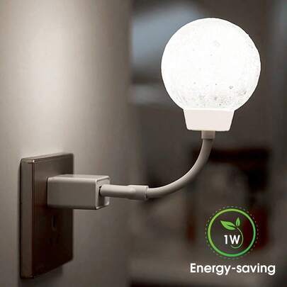 夜灯 USB 插入式壁灯，月亮形夜灯，卧室睡眠氛围装饰灯，适用于成人和儿童房、卧室、走廊