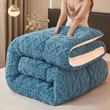 Winter Milk Fleece Quilt, Super Soft & Thickened Warm Comforter, For Adults Guest, Lightweight Breathable Machine Washable Bedding, Queen Size & King Size - 寶石藍 - 查看 7
