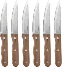 Cuisinart C55W-S6STK Advantage Juego de cuchillos para carne, triple remache, nogal, 6 piezas, Walnut, - pago - Ver 1