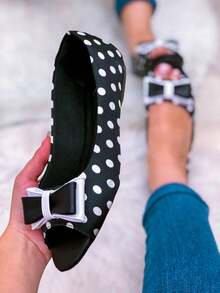 Women Flats - 中號圓點布料 - 查看 11