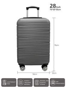 European Made Luggage And Travel Bags, Storage Boxes, Handheld Cases, Vibrant Colors, Suitable For Travel, School, Business Trips, Carry-On, Checked Luggage, Large Capacity - Dark Grey - View 3