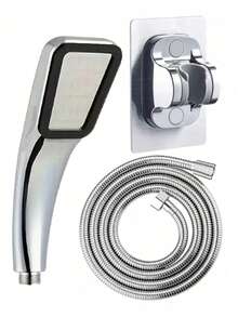 3 szt./zestaw 300-otworowa ręczna głowica prysznicowa wysokociśnieniowa, wysokiej jakości spryskiwacz oszczędzający wodę, kwadratowa głowica prysznicowa z tworzywa ABS z wieloma otworami, niski przepływ wody i system natrysku deszczowego o wysokim ciśnieniu, wytrzymały kwadratowy kształt z tworzywa sztucznego, łatwy montaż, akcesorium łazienkowe, idealne do łazienek w domu i hotelu, niezbędne w nowoczesnych łazienkach i kamperach, ulepsz swoją łazienkę, aby zapewnić sobie luksusowe doznania kąpielowe, idealny prezent świąteczny i na remont łazienki