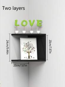 1 件 5 层木质搁板、多层壁挂书架、创意壁挂转角储物架、卧室客厅展示架、家居整理和储物用品、房间装饰、家居装饰、墙面装饰 - 彩色 - 查看 6